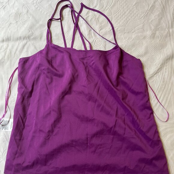 NEW BANANA REPUBLIC Womens 12 Purple Plum Fully Lined CAMISOLE ,Spaghetti Straps - Picture 5 of 7